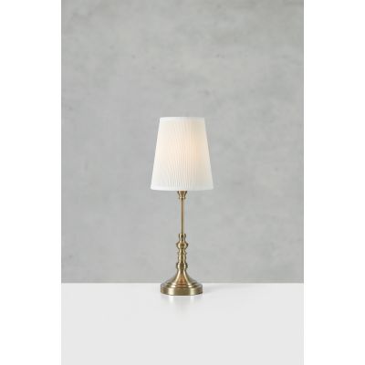 Markslöjd Noble lampa stołowa 1x40 W biała-mosiądz 108970