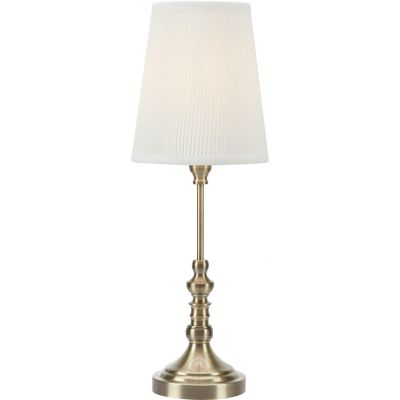 Markslöjd Noble lampa stołowa 1x40 W biała-mosiądz 108970