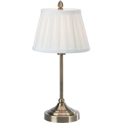 Markslöjd Oxford lampa stołowa 1x40 W biała-mosiądz 108973