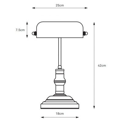 Markslöjd Bankers lampa stołowa 1x40 W mosiądz 108977