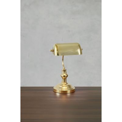 Markslöjd Bankers lampa stołowa 1x40 W mosiądz 108977