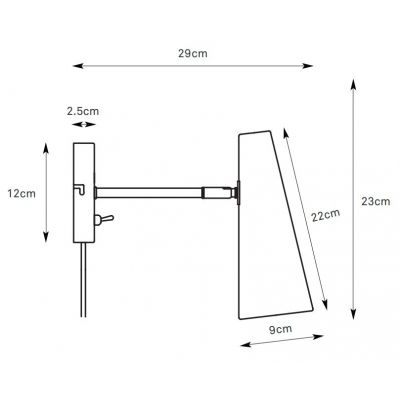Markslöjd Peak kinkiet 1x40 W szary 108992