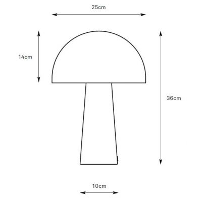Markslöjd Mantar lampa stołowa 1x40 W szara 108994