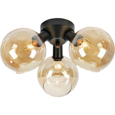Markslöjd Artis lampa podsufitowa 3x40 W czarna-bursztynowa 108997