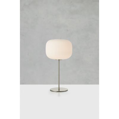 Markslöjd Sober lampa stołowa 1x40 W biała-nikiel 109007