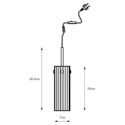 Markslöjd Tibia lampa wisząca 1x40 W przezroczysta-nikiel 109013