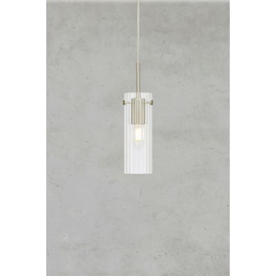 Markslöjd Tibia lampa wisząca 1x40 W przezroczysta-nikiel 109013