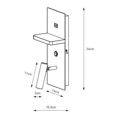 Markslöjd Carica kinkiet 1x4 W czarny 109018
