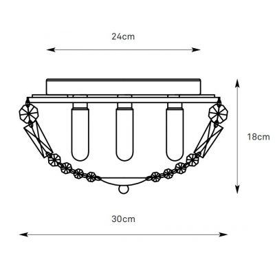 Markslöjd Estelle lampa podsufitowa 3x20 W mosiądz-przezroczysta 109031