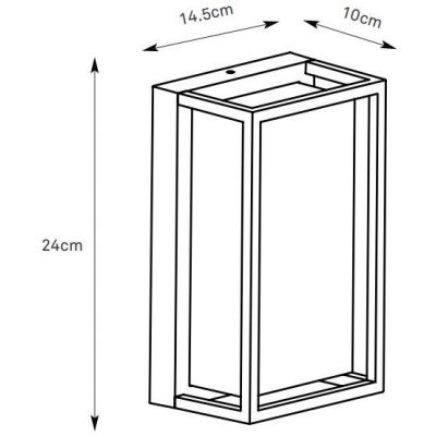 Markslöjd Cubo kinkiet zewnętrzny 1x12 W czarny 109116