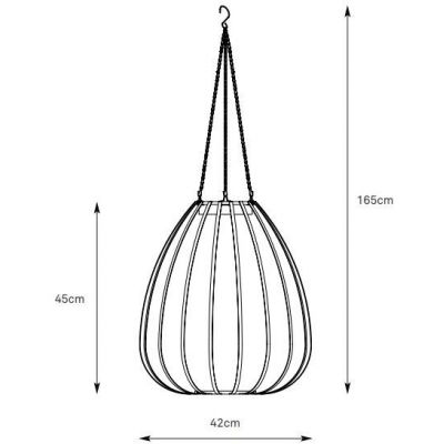 Markslöjd Ovia lampa solarna wisząca czarny 109119