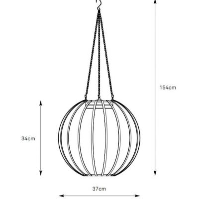 Markslöjd Kivo lampa solarna wisząca czarny 109120