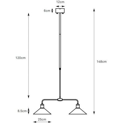 Markslöjd Vela lampa wisząca 2x W antyczny mosiądz-zielona 109161