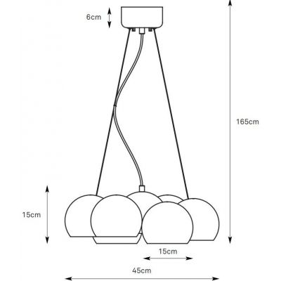 Markslöjd Cupolo lampa wisząca 7x40 W chrom 109167