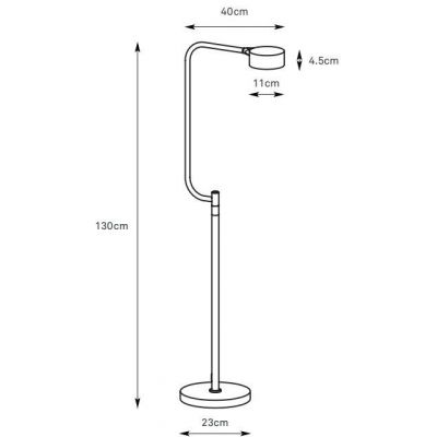 Markslöjd Hugo lampa stojąca 1x4,9 W czarna 109175