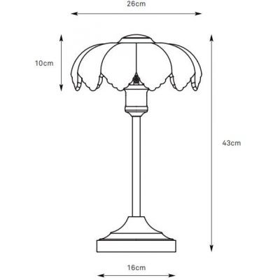 Markslöjd Kurage lampa stołowa 1x40 W antyczny mosiądz-bursztynowa 109180