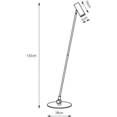 Markslöjd Arlo lampa stojąca 1x4,9 W chrom 109186