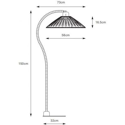 Markslöjd Esset lampa stojąca 1x40 W biała-naturalne drewno 109189