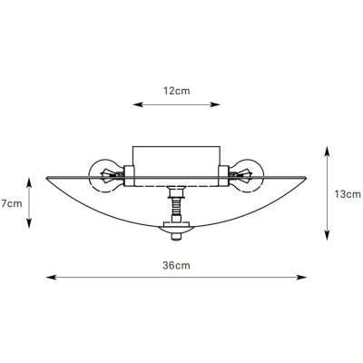 Markslöjd Safari plafon 2x60 W biały-czarny 109331