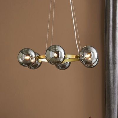 Markslöjd Circle lampa wisząca 6x20W złoty/przydymiony 108050