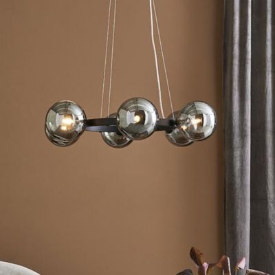 Markslöjd Circle lampa wisząca 6x20W czarny/przydymiony 108051
