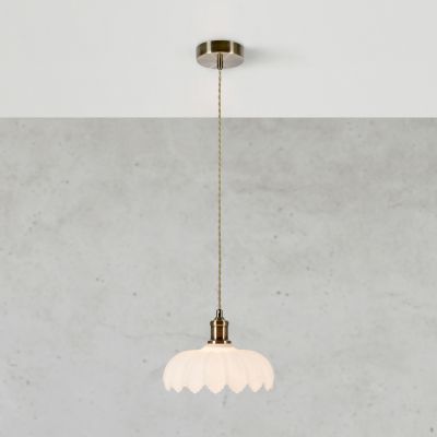 Markslöjd Kurage lampa wisząca 1x40 W biała-mosiądz 108857