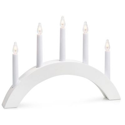 Markslöjd Atle lampa stołowa - świecznik 5x3W biała 704469