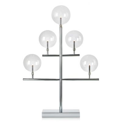 Markslöjd Maestro lampa stołowa - świecznik świąteczny 5x0,8W chrom/przezroczysty 704820