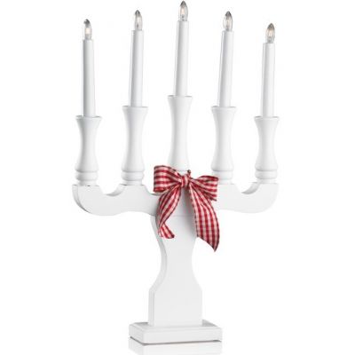 Outlet - Markslöjd Rydboholm lampa stołowa - świecznik świąteczny 5x3W biała 8011,410