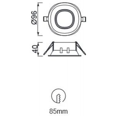 Mantra Comfort lampa do zabudowy 1x12 W czarna C0164