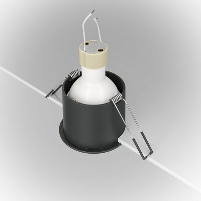 Maytoni Reif lampa do zabudowy 1x50W czarna DL049-01B