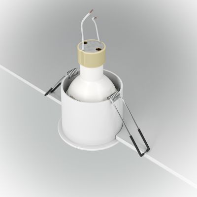 Maytoni Reif lampa do zabudowy 1x50W biały/złoty DL049-01WG