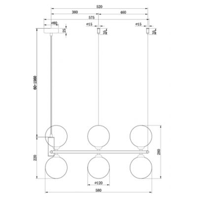 Maytoni Ring lampa wisząca 6x25 W mosiądz MOD013PL-06BS1