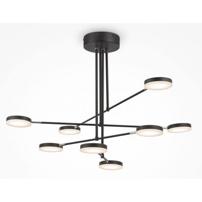 Maytoni Fad lampa wisząca 8x6 W czarna MOD070PL-L48B3K