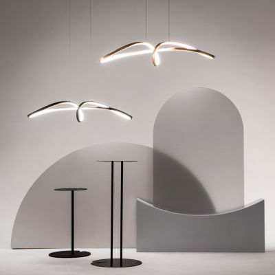 Maytoni Curve lampa wisząca 1x42 W złota MOD156PL-L52G4K