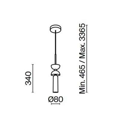 Maytoni Kyoto lampa wisząca 1x28 W czarna MOD178PL-01B