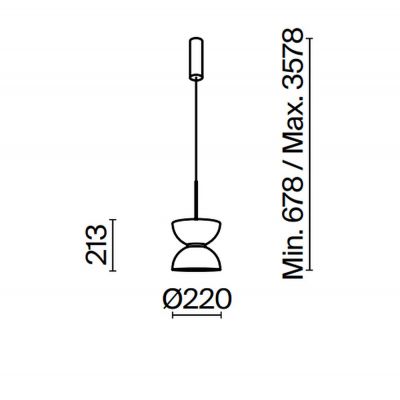 Maytoni Kyoto lampa wisząca 1x11 W złota MOD178PL-L11G3K