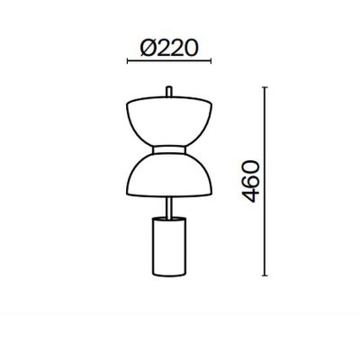 Maytoni Kyoto lampa stołowa 1x11 W szara MOD178TL-L11GR3K