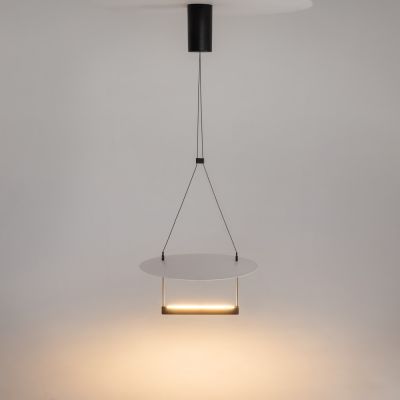 Maytoni Ambience lampa wisząca 1x23 W biała-czarna MOD280PL-L23B3K