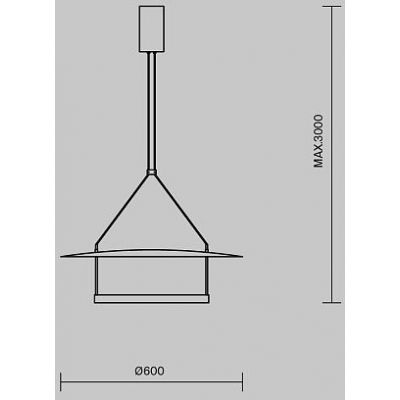 Maytoni Ambience lampa wisząca 1x30 W biała-czarna MOD280PL-L30B3K