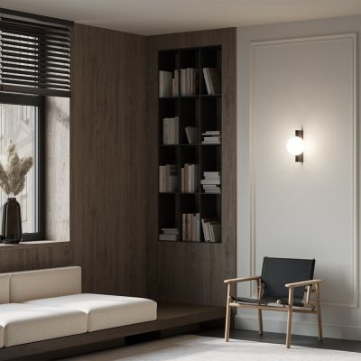 Maytoni Avant-garde kinkiet 1x25 W biały-czarny MOD324WL-01B