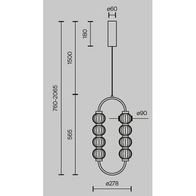 Maytoni Amulet lampa wisząca 1x16 W przezroczysta-złota MOD555PL-L11G3K