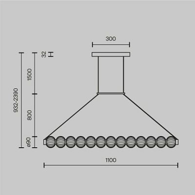 Maytoni Amulet lampa wisząca 1x22 W przezroczysta-złota MOD555PL-L18G3K