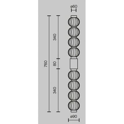 Maytoni Amulet kinkiet 1x19 W przezroczysty-złoty MOD555WL-L13G3K