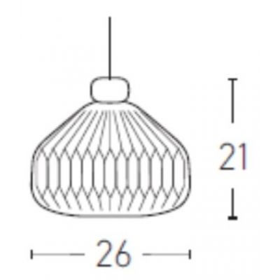 Zambelis Lighting lampa wisząca 1x40W chrom/beton 18111