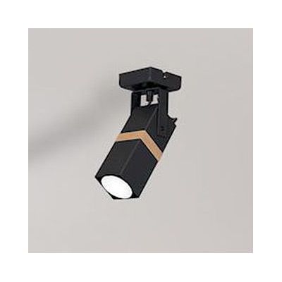 Milagro Vidar Black lampa podsufitowa 1x8W czarno/drewniana MLP5400