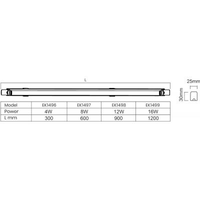 Milagro Vito lampa podszafkowa 1x8 W biała EK1497