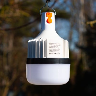 Milagro Bulb lampa ogrodowa przenośna 1x10 W biała-czarna EK1678