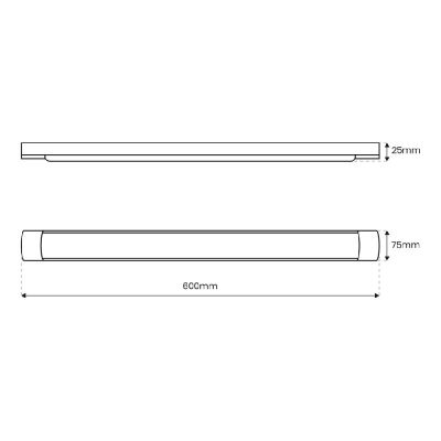 Milagro Batten lampa garażowa 18 W zintegrowane źródło światła LED 60 cm EK9838