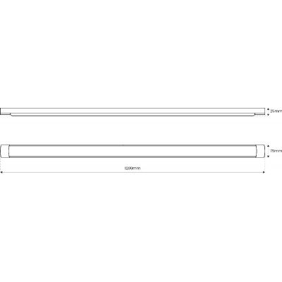 Milagro Batten lampa garażowa 36 W zintegrowane źródło światła LED 120 cm EK9840